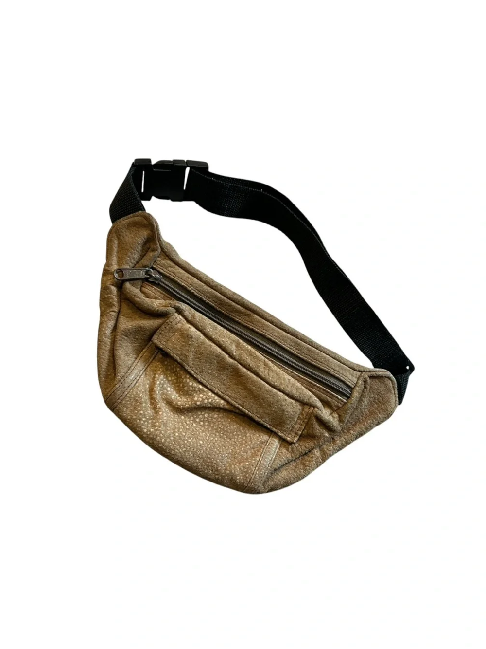 Leather-look Tan Crossbody Belt Bag